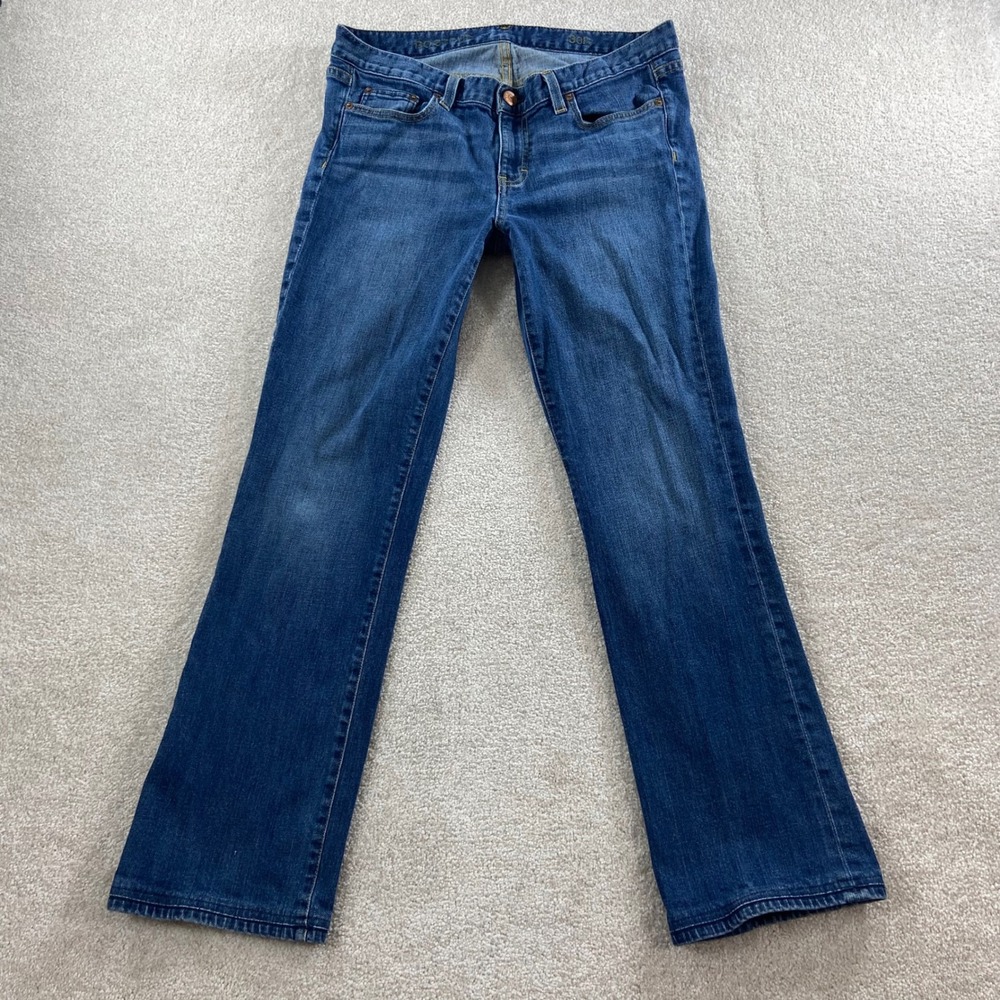 J.Crew Bootcut Jeans Women 30R Blue Denim Mid Rise Stretch Classic 30 x 32